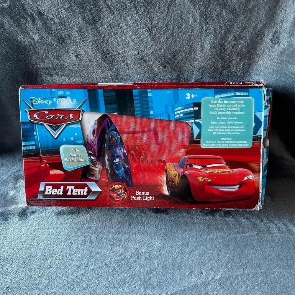 Disney Pixar Cars Bed Tent Lightning McQueen Twin Size- no push light #98